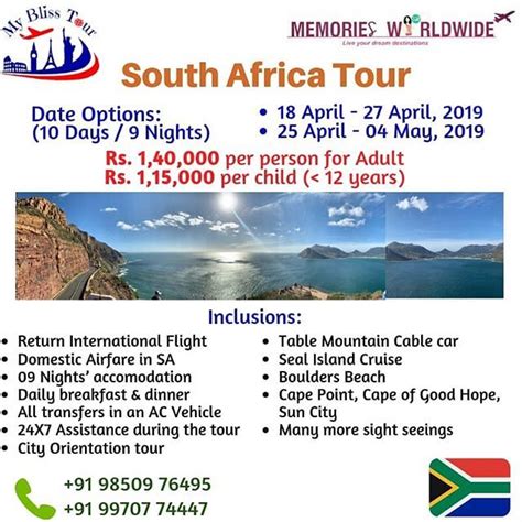 south africa tour packages from india